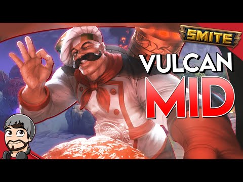 DISTRIBUINDO PIZZAS! VULCAN MID - Ranked Conquista - ⚡ Smite BR