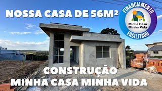 TOUR completo pela nossa casa em construção de 56m2 | Mostrando tudo  - MINHA CASA MINHA VIDA 🏠