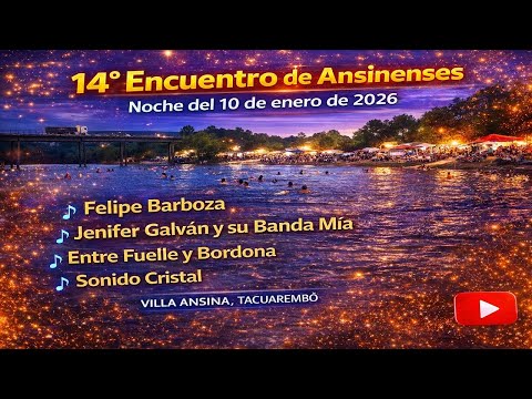 14° Encuentro de Ansinenses - Escenario del sábado 10 de enero de 2026 - Ansina, Tacuarembó