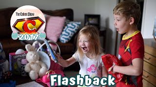 Easter Flashback! Cohen & Olivia Opening Easter Baskets on Easter Morning