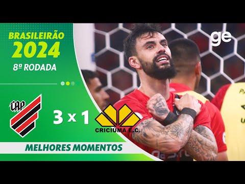 Gols e lances de Athletico Paranaense x Criciúma