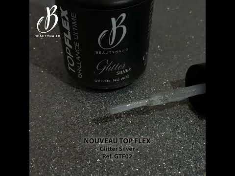 TOP FLEX GLITTER SILVER 15 ml