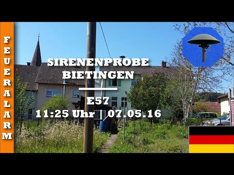 Sirenenprobe Bietingen | E57 | 07.05.16 | Feueralarm