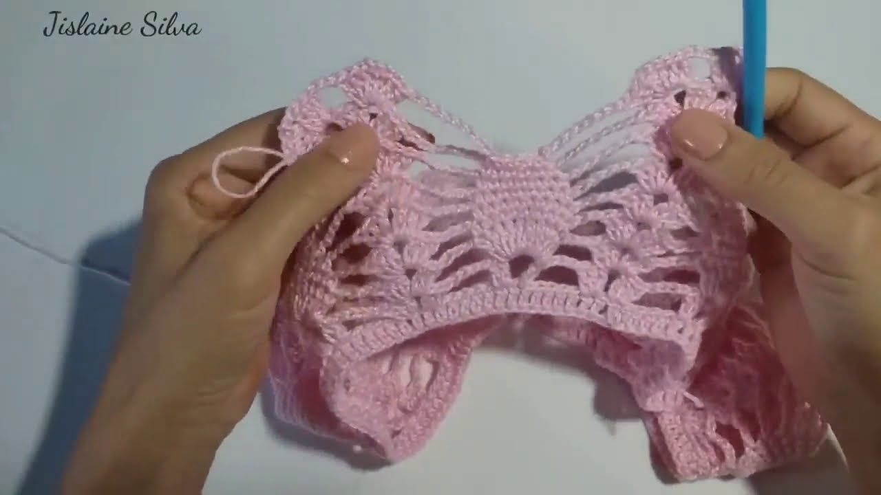BLUSA ANA EM CROCHÊ Super Fácil/iniciantes #semprecirculo #crocheiniciantes #croche #crochelaine