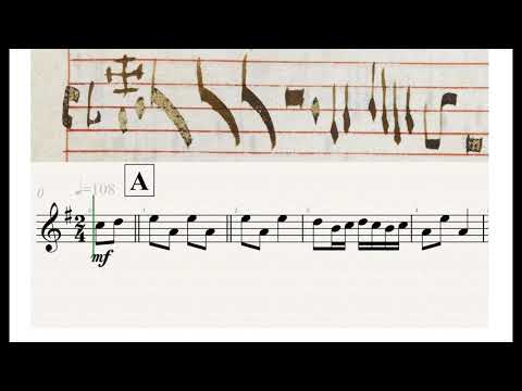 Saltarello 2 by Anon - original &  modern sheet music notation