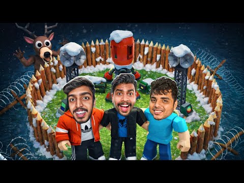 We Built the BIGGEST Christmas Base in 99 Nights in a Forest