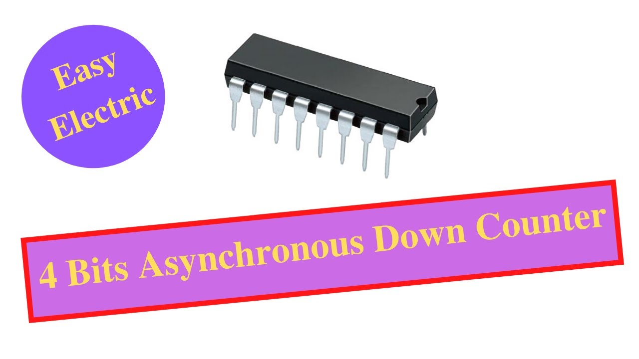4 Bits Asynchronous Down Counter with Multisim Simulation
