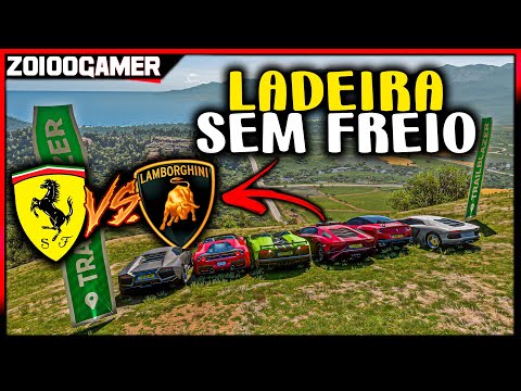 LADEIRA SEM FREIO - LAMBORGHINI VS FERRARI - FORZA HORIZON 5