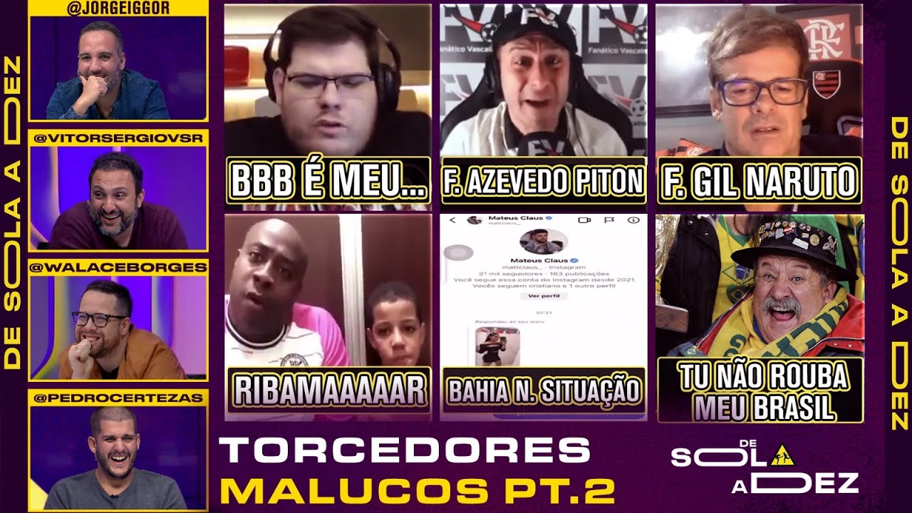 QUAL É O TORCEDOR MAIS MALUCO DO FUTEBOL BRASILEIRO? PT.2 REAGIMOS E DEMOS NOTAS! | DE SOLA A DEZ