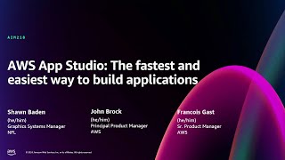 AWS re:Invent 2024 - AWS App Studio: The fastest and easiest way to build applications (AIM218)