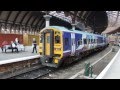 ノーザンレイル クラス158 ヨーク駅到着 Northern Rail Class 158 