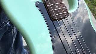 Video thumbnail for 2016 Fender Deluxe Active Precision Bass in Surf Pearl Green. by BLKJAKK