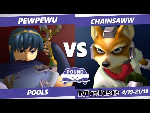 Pound 2019 SSBM - CLG PewPewU (Marth) VS  Chainsaww (Fox) Smash Melee Pools