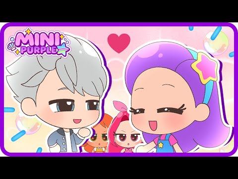 [NEW✨] A Date with Gray?! | Mini Purple Cartoon Animation | EP. 4 | Rainbow Bubblegem 🌈