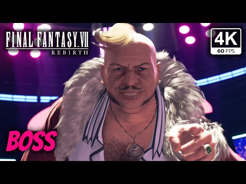 Final Fantasy 7 Rebirth - Boss Fight - Don Corneo & Abzu - 4K 60FPS - No Commentary