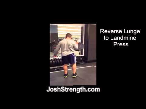 Reverse Lunge to Landmine Press