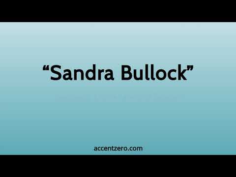Pronounce "Sandra Bullock" - South Korean accent vs. native U.S.