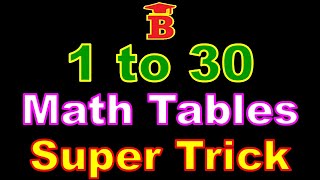 1 to 30 all Tables Super Trick
