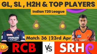 RCB vs SRH Dream11 Prediction, Match - 36, 23rd April | Indian T20 League, 2022 | Fantasy Gully