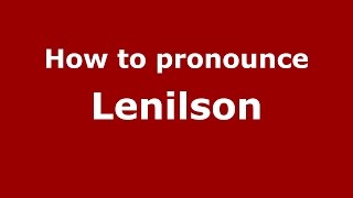 How to pronounce Lenilson