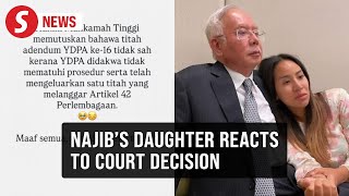 Download lagu 'Sorry Daddy, I can't imagine your feelings right now', says Najib's daughter mp3