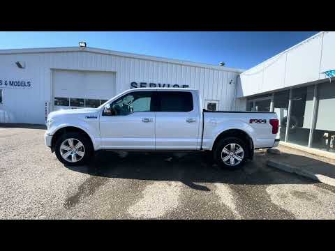 2019 Ford F-150 Platinum 4WD SuperCrew 5.5' Box in White for sale at HomeField Ford in Raymond, AB