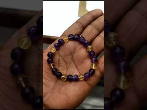 Amethyst natural stone beads and citren