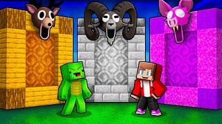 Download lagu JJ and Mikey: 99 NIGHTS IN THE FOREST PORTAL BATTLE in Minecraft - Maizen mp3