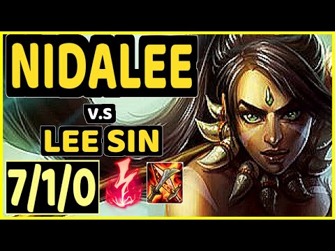 GIDEON (NIDALEE) vs LEE SIN - 7/1/0 KDA JUNGLE CHALLENGER GAMEPLAY - KR