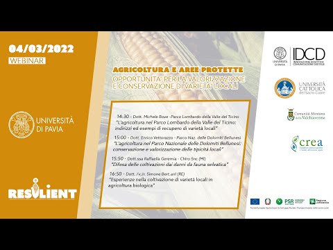 , title : '04.03.22 -  Webinar - Agricoltura e Aree protette: opportunità per le varietà locali (KIRO UNIPV)'