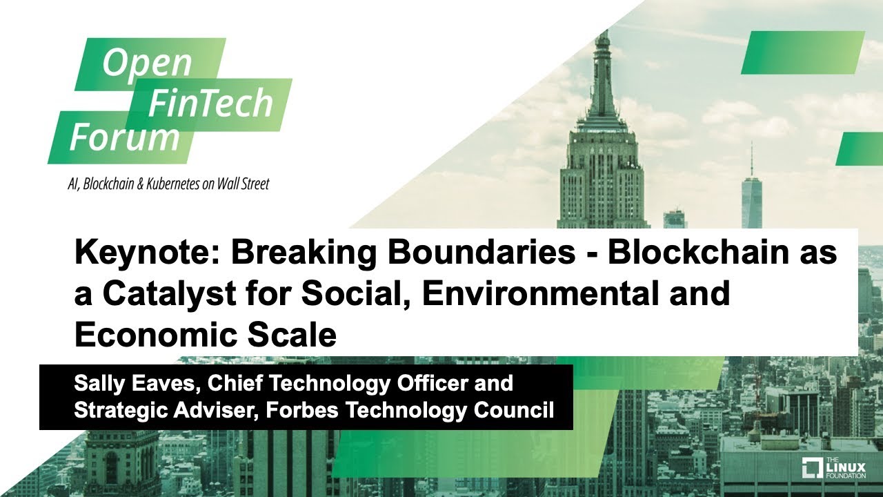 Keynote: Breaking Boundaries - Blockchain as a Catalyst for Social, Environmental and Economic Scale