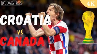 Croatia vs Canada - FIFA 23 - FIFA World Cup 2022 Group Stage Match | 4K