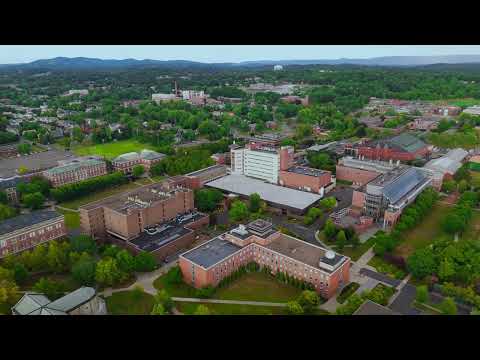 Rensselaer Polytechnic Institute and Troy Sunset shot with Drone 4k