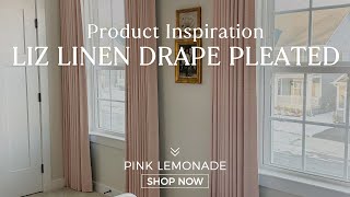 Liz Linen Drape Pleated Pink Lemonade