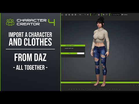 [Character Creator 4] The correct way to import Character, with clothing and hair from Daz Studio.