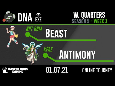 DNA.EXE S9:W1 - NPT | BBM | Beast (Pokemon Trainer) Vs. KPAE | Antimony (Palutena) - W Quarterfinals