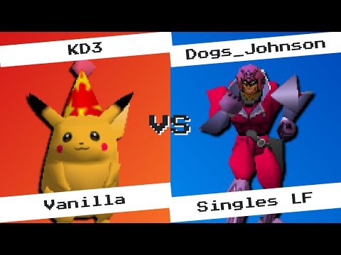 Victory Road - Dogs_Johnson (Falcon, Pikachu) vs. KD3 (Pikachu) - SSB64 Vanilla Singles Losers Final