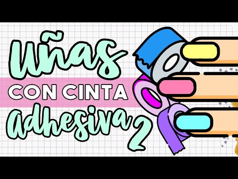 ¡5 NUEVAS OPCIONES! · UÑAS CON CON CINTA ADHESIVA EN 5 MIN · PARTE 2