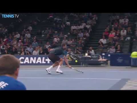 2015 BNP Paribas Masters Paris - Stunning Benoit Paire backspin drop volley shot