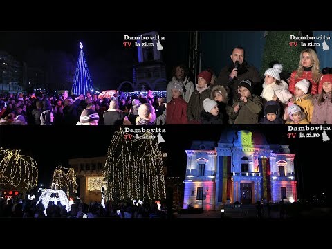 S au aprins luminile de sărbători la Târgoviște