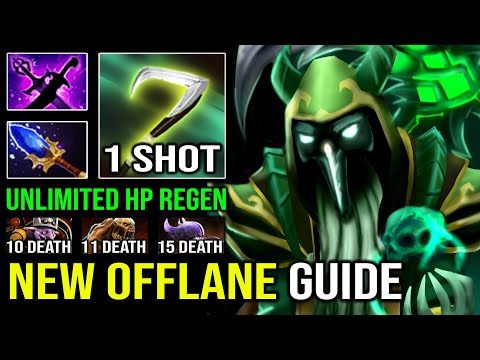 NEW 2022 Pro Necrophos Offlane Guide - 1st ITEM Eul's Scepter with Unlimited HP Regen 1 Shot Dota 2