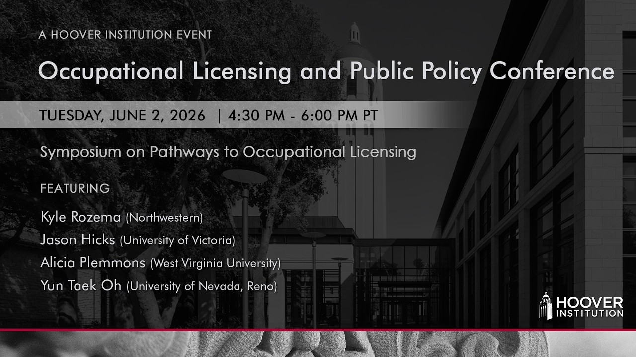 Symposium on Pathways to Occupational Licensing
