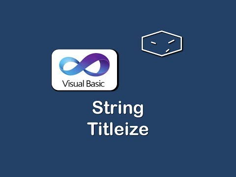 string titleize in vb net