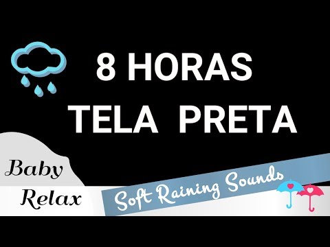 Dark Screen  🌧8 Hours Soft Rain Sounds  🌧