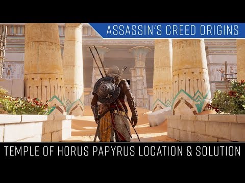 Assassin's Creed Origins Temple of Horus Papyrus location & Sea of Sand puzzle solution