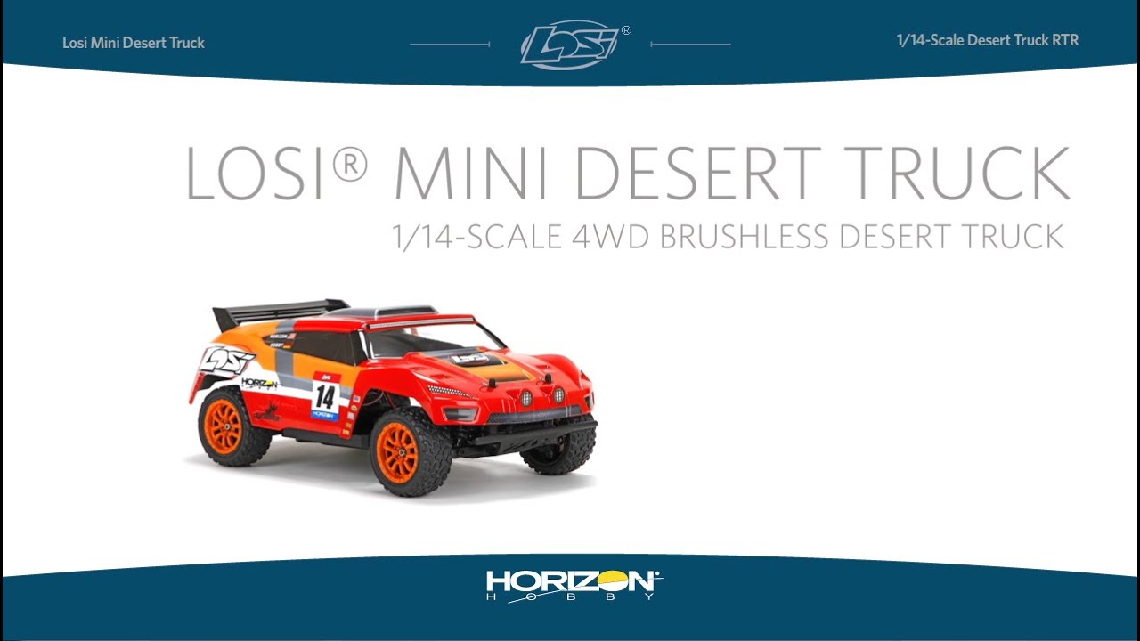 RC auto Losi Mini Desert Truck 1:14 4WD Brushless