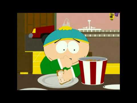 Cartman eats all the chicken skin