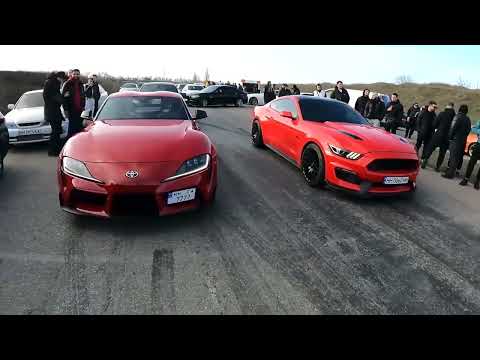 Toyota Supra A90 stage 2 vs Ford Mustang 5.0 v8