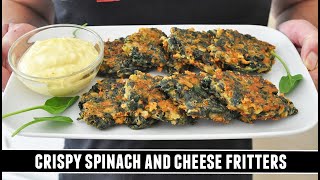 "Better than Spinach Dip" CRISPY Spinach and Cheese Fritters