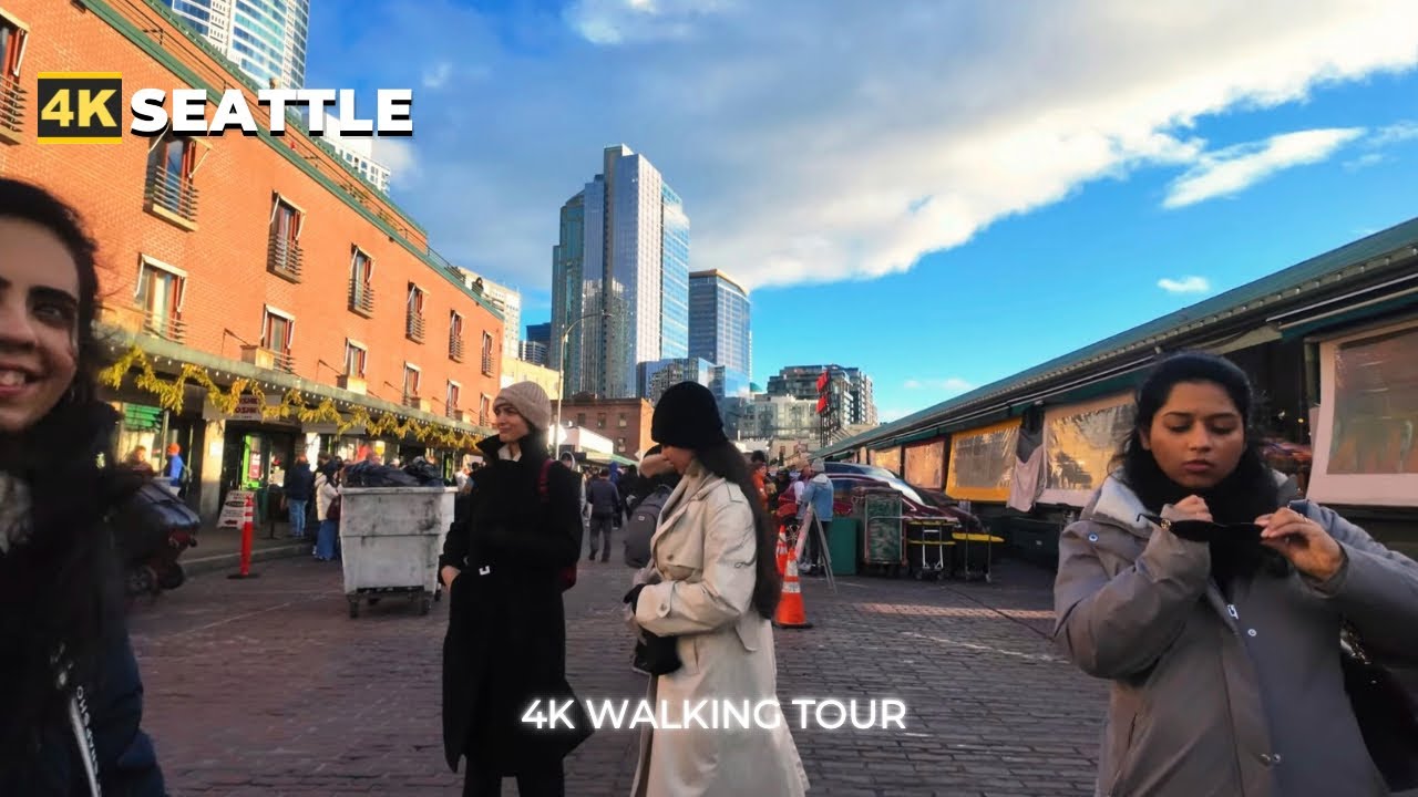 [4k] Seattle City Walk - First Ave - Pike Place